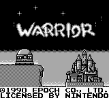 Bakuretsu Senshi Warrior title screen for GameBoy